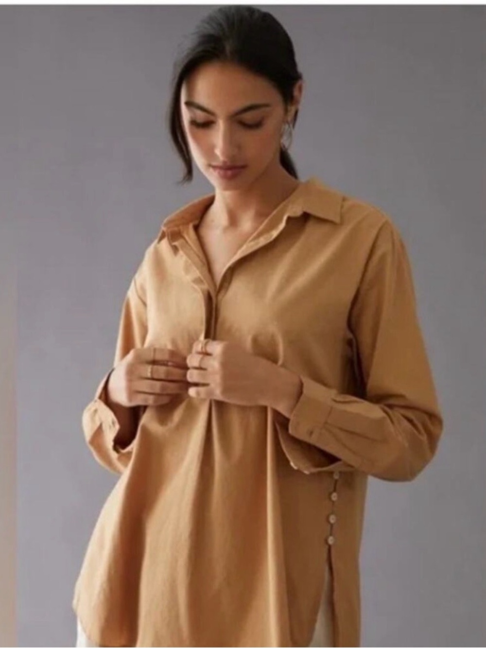 Anthropologie Women’s Button-Down Oversized Shirt